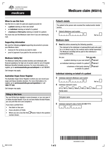 MS014 form preview